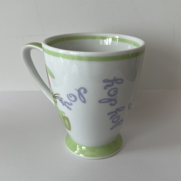 Starbucks Bunny Rabbit HOP 2007 Spring Pastel Footed Coffee Mug 7oz - Picture 3 of 11
